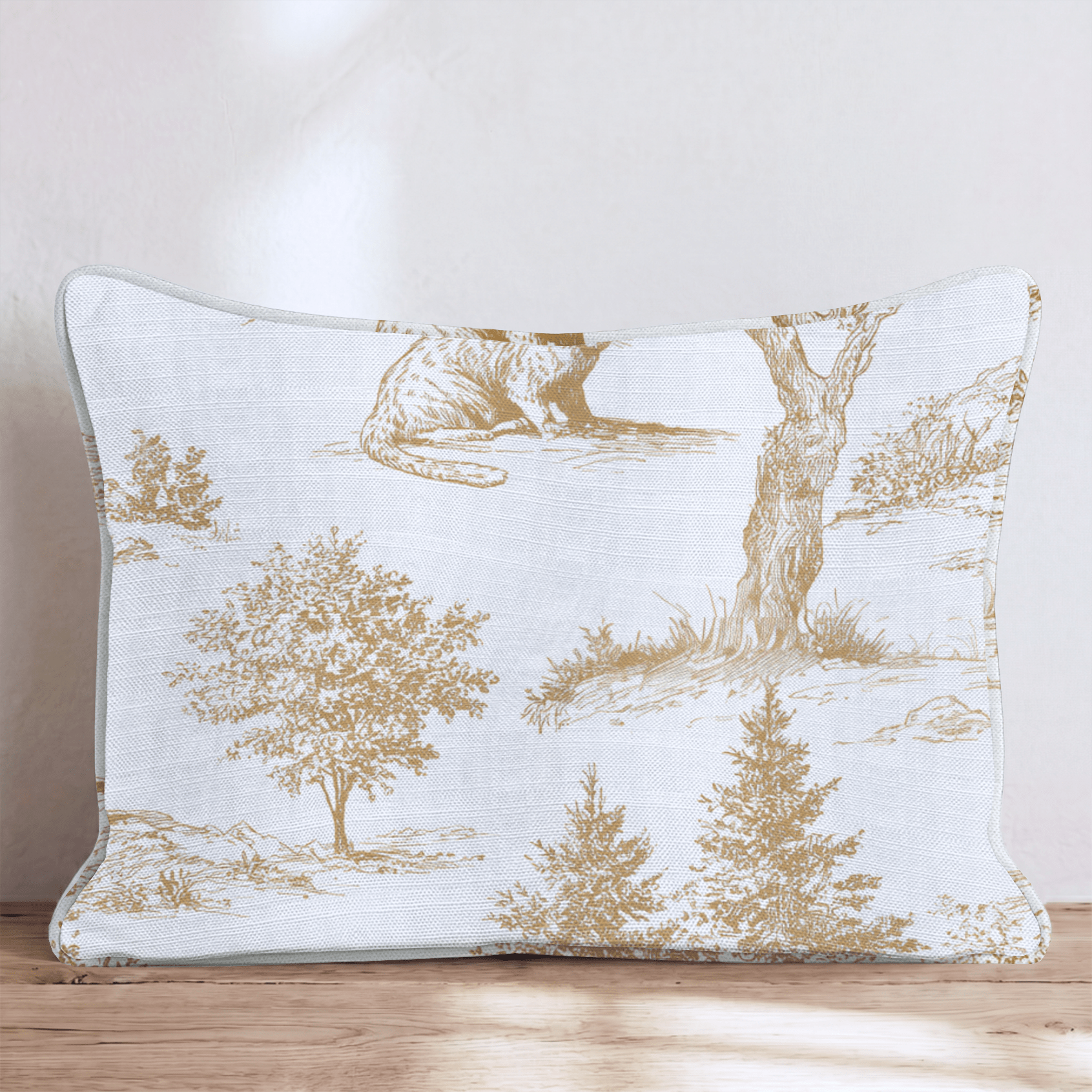 Forest Cat Toile Throw Pillow - Hillcroft Home