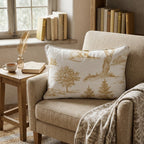 Forest Cat Toile Throw Pillow - Hillcroft Home