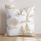 Forest Cat Toile Throw Pillow - Hillcroft Home