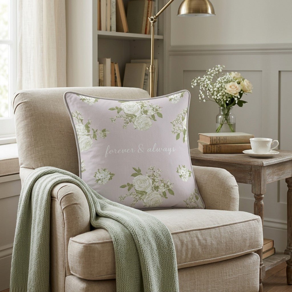 Forever & Always Throw Pillow - Hillcroft Home