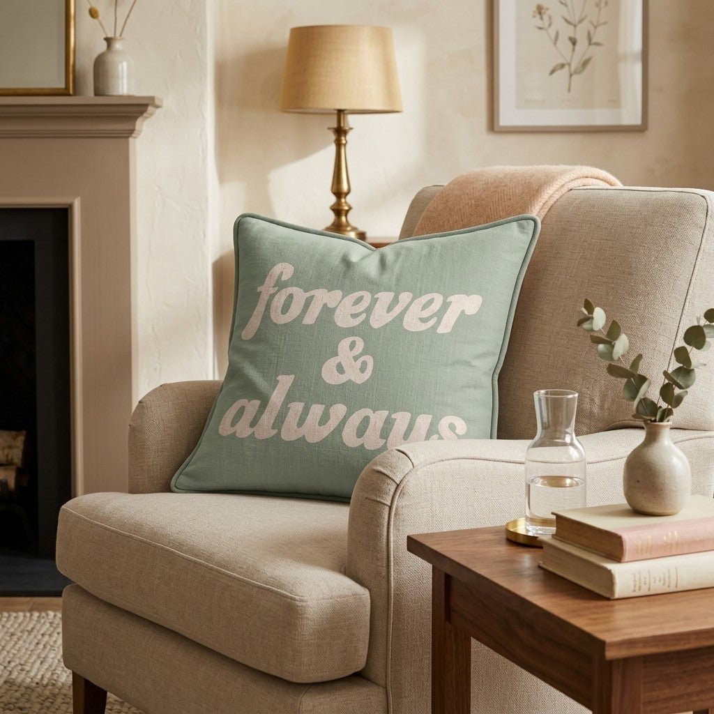 Forever and Always Throw Pillow - Hillcroft Home