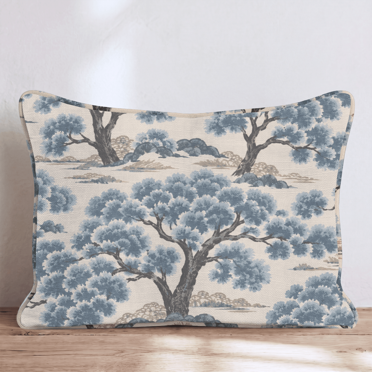 Forrest Blues Throw Pillow throw pillow - Hillcroft Home