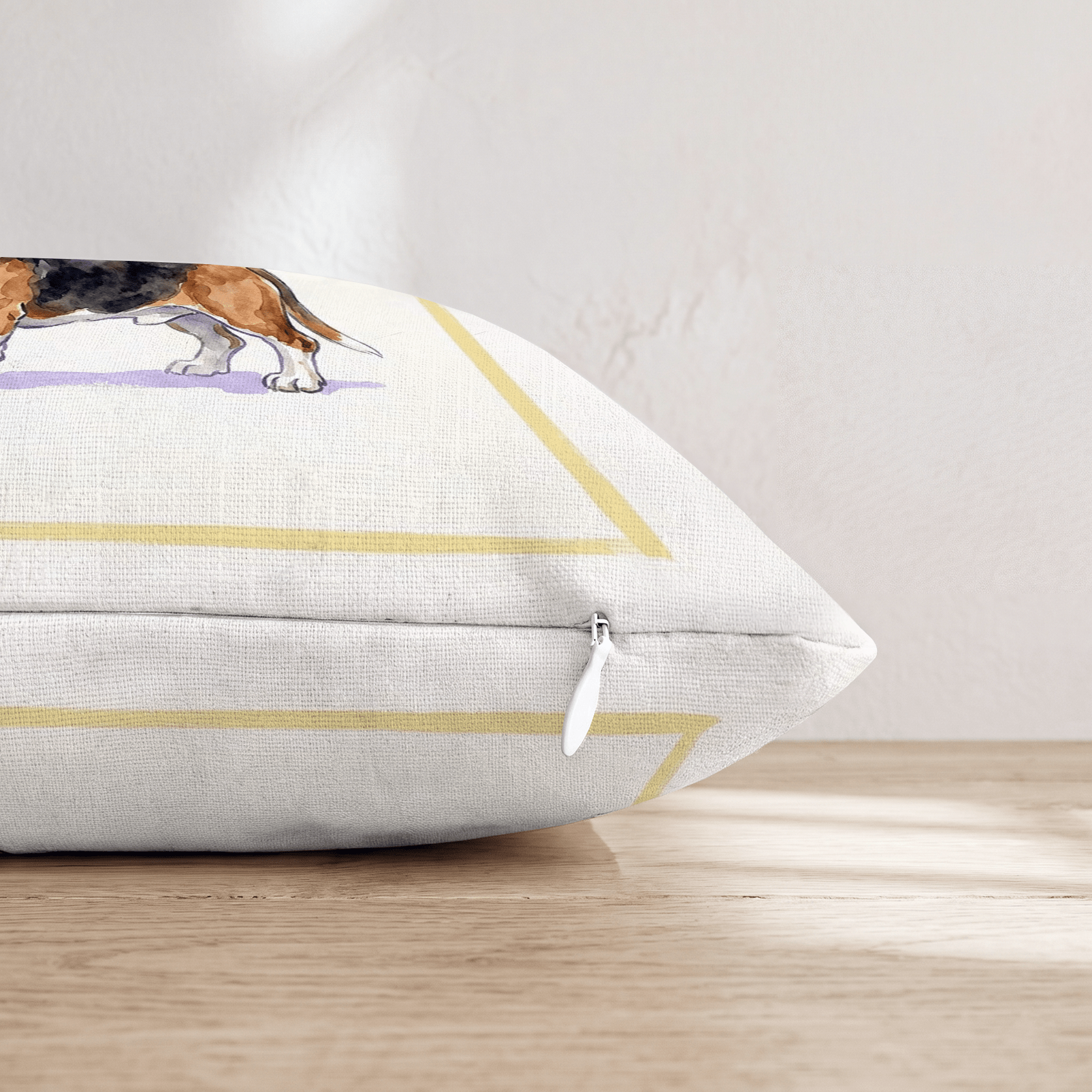 French 75 Basset Hound Throw Pillow - Hillcroft Home