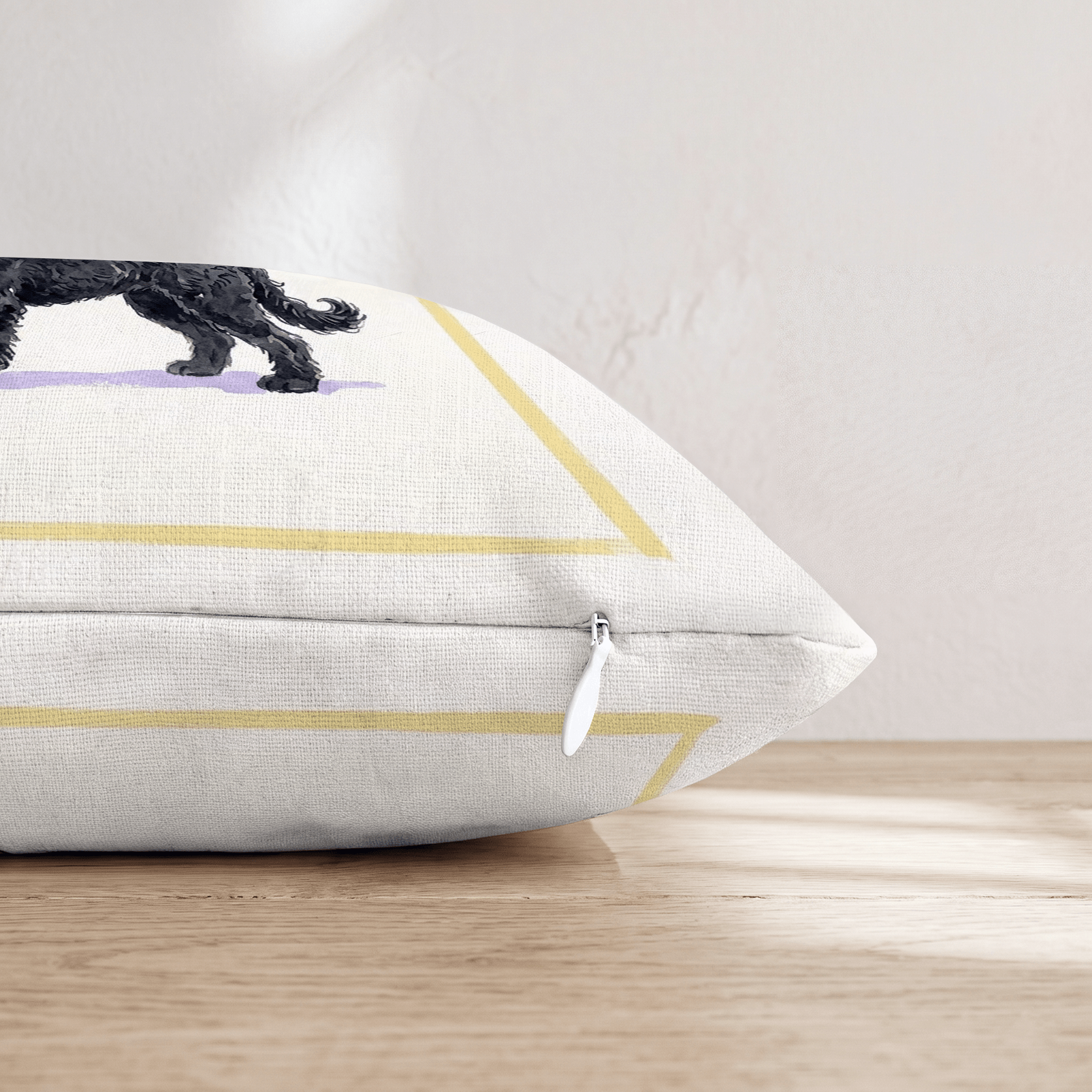 French 75 Black Goldendoodle Throw Pillow - Hillcroft Home