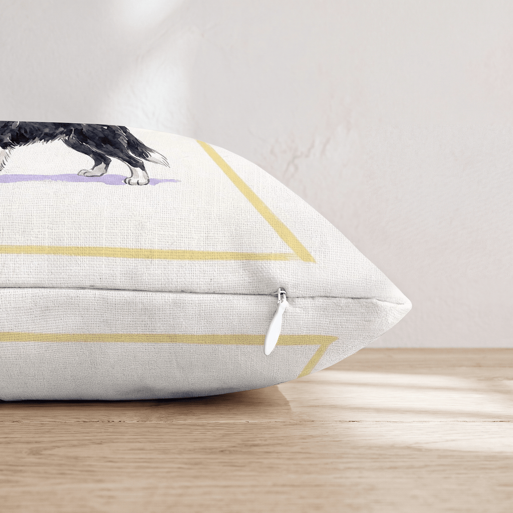 French 75 Border Collie Throw Pillow - Hillcroft Home