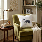 French 75 Border Collie Throw Pillow - Hillcroft Home