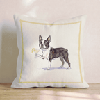 French 75 Boston Terrier Throw Pillow - Hillcroft Home