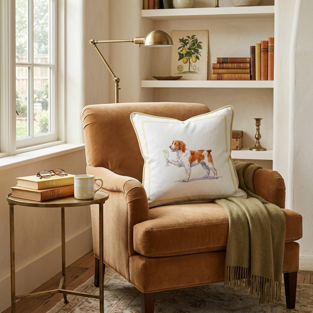 French 75 Brittany Throw Pillow - Hillcroft Home