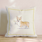 French 75 Corgi Throw Pillow - Hillcroft Home