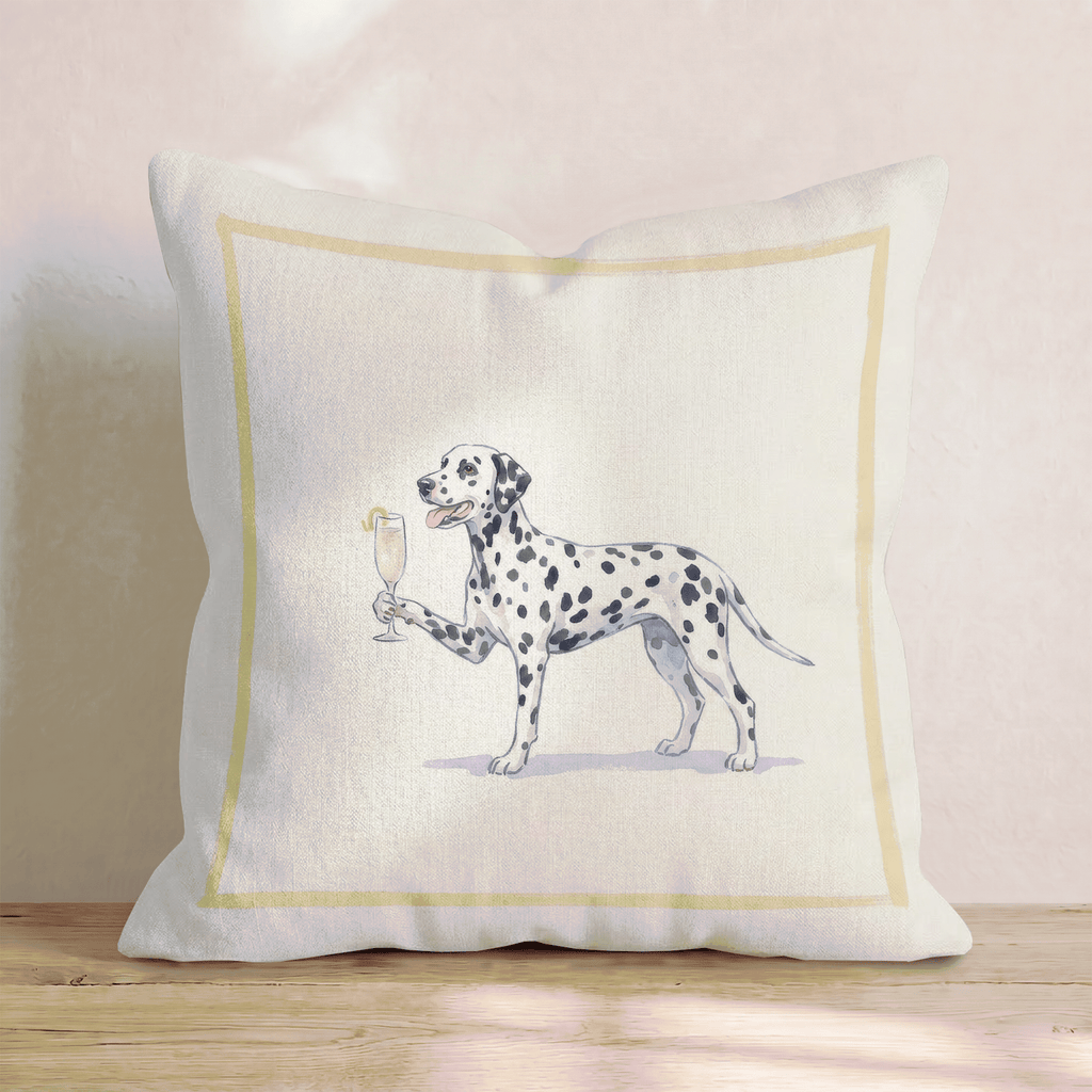 French 75 Dalmatian Throw Pillow - Hillcroft Home