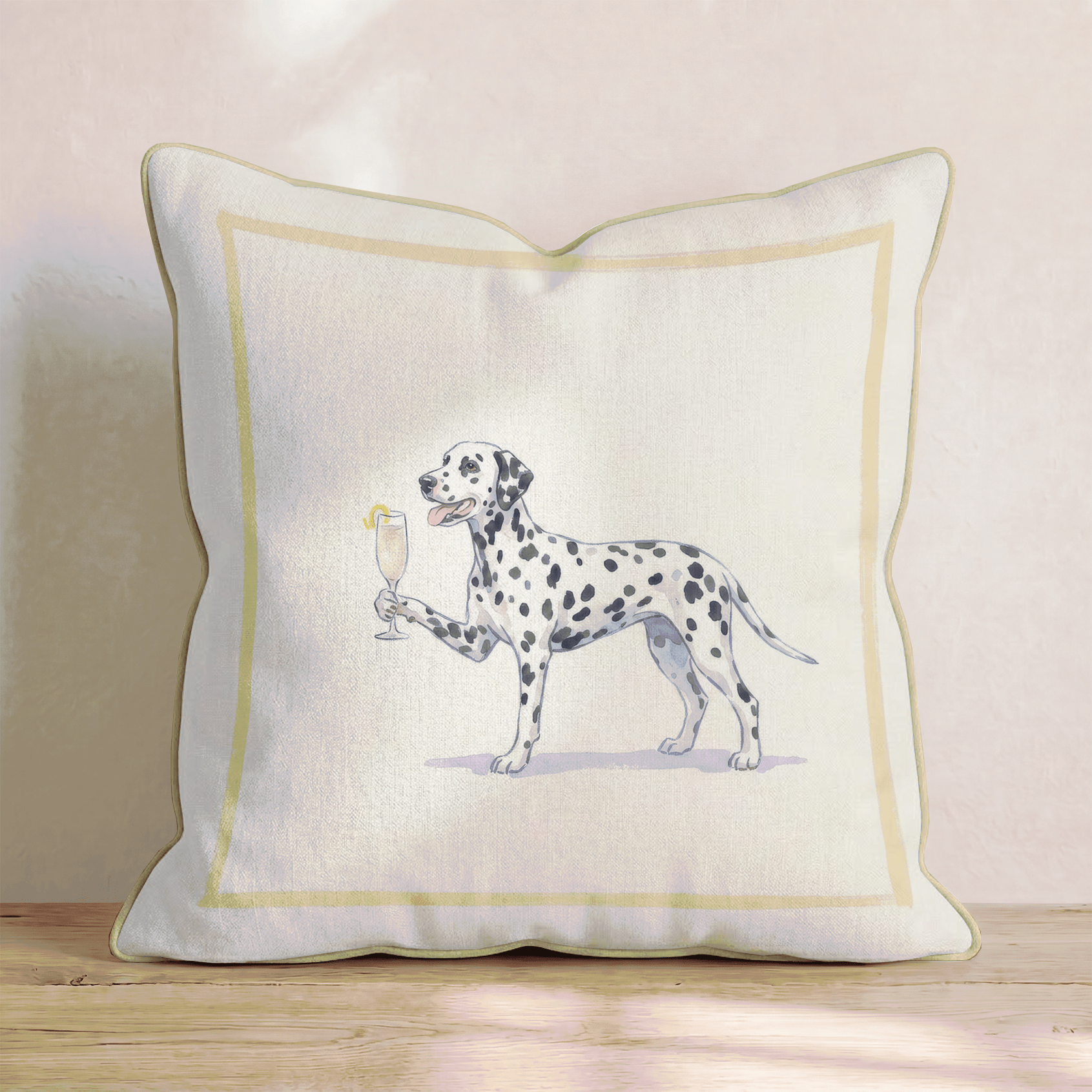 French 75 Dalmatian Throw Pillow - Hillcroft Home