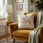 French 75 Greyhound Throw Pillow - Hillcroft Home
