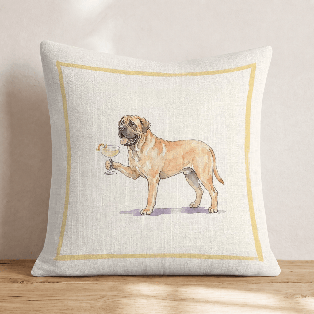 French 75 Mastiff Throw Pillow - Hillcroft Home