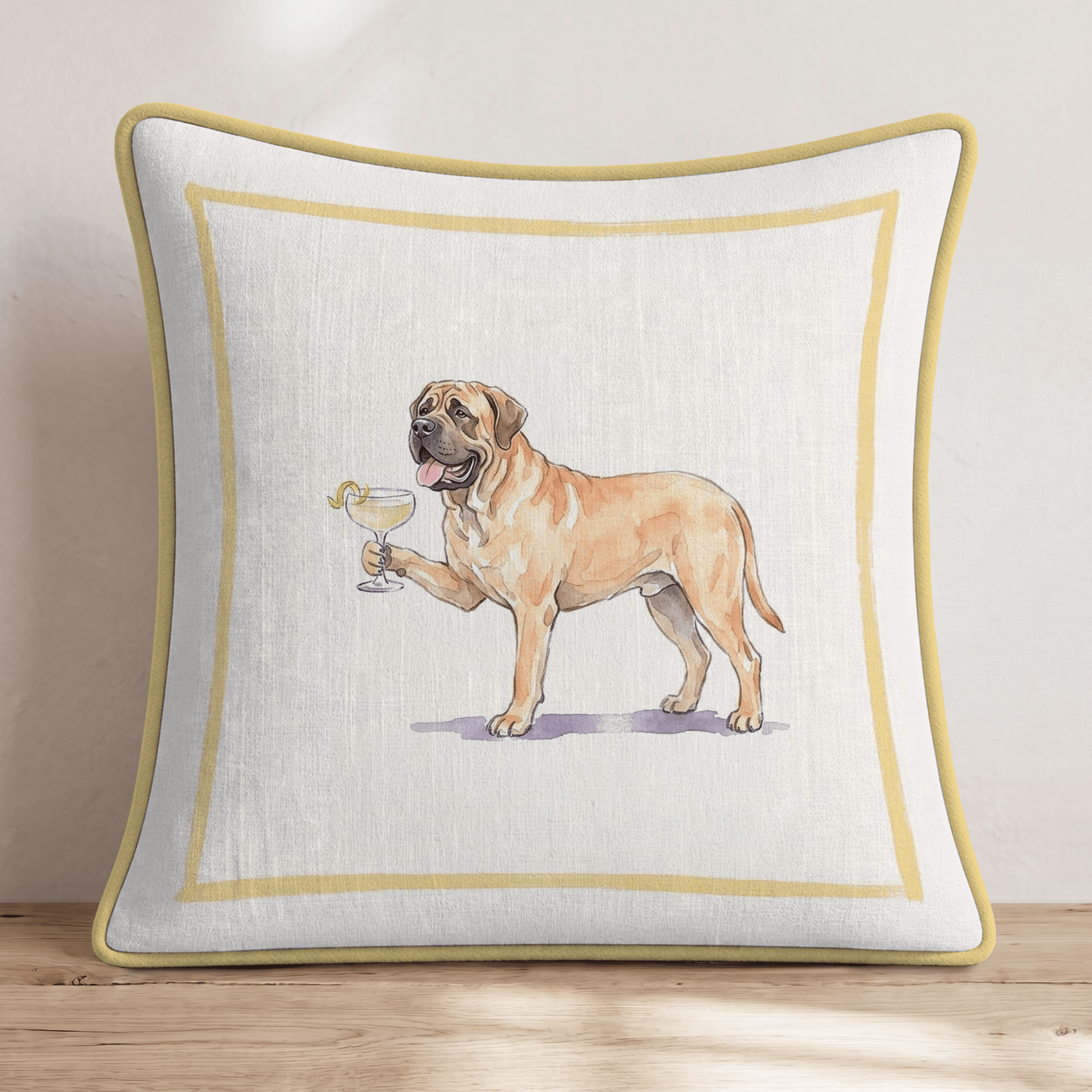 French 75 Mastiff Throw Pillow - Hillcroft Home