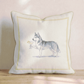 French 75 Siberian Husky Throw Pillow - Hillcroft Home