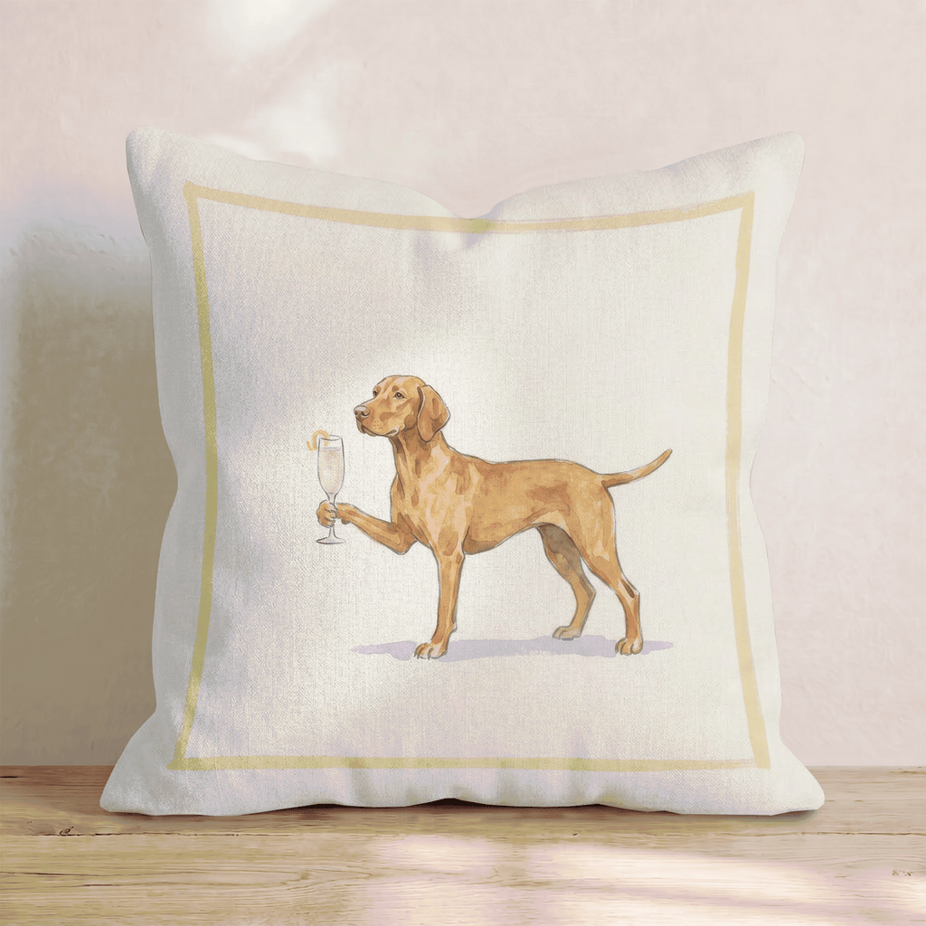 French 75 Vizsla Throw Pillow - Hillcroft Home