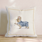 French 75 Yorkshire Terrier Throw Pillow - Hillcroft Home