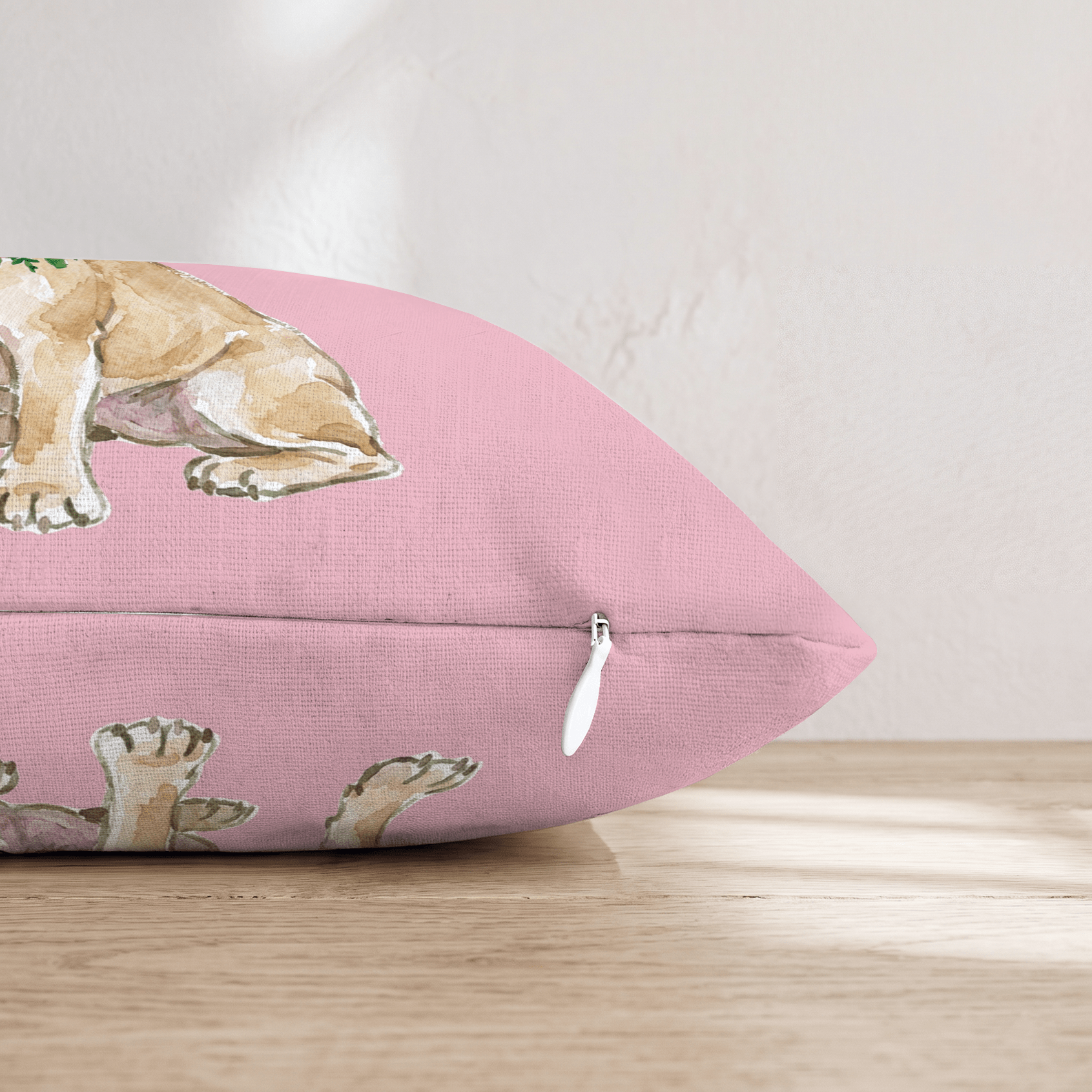 French Bulldog Berry Wreath Throw Pillow - Hillcroft Home