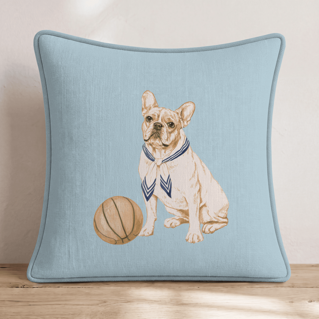French Bulldog Buckets Throw Pillow - Hillcroft Home