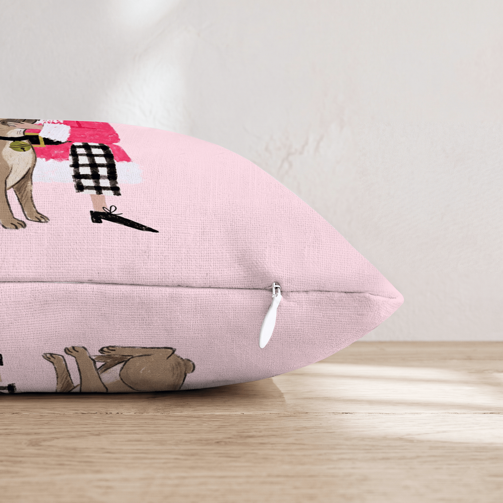 French Bulldog Christmas Embrace Throw Pillow - Hillcroft Home