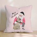 French Bulldog Christmas Embrace Throw Pillow - Hillcroft Home