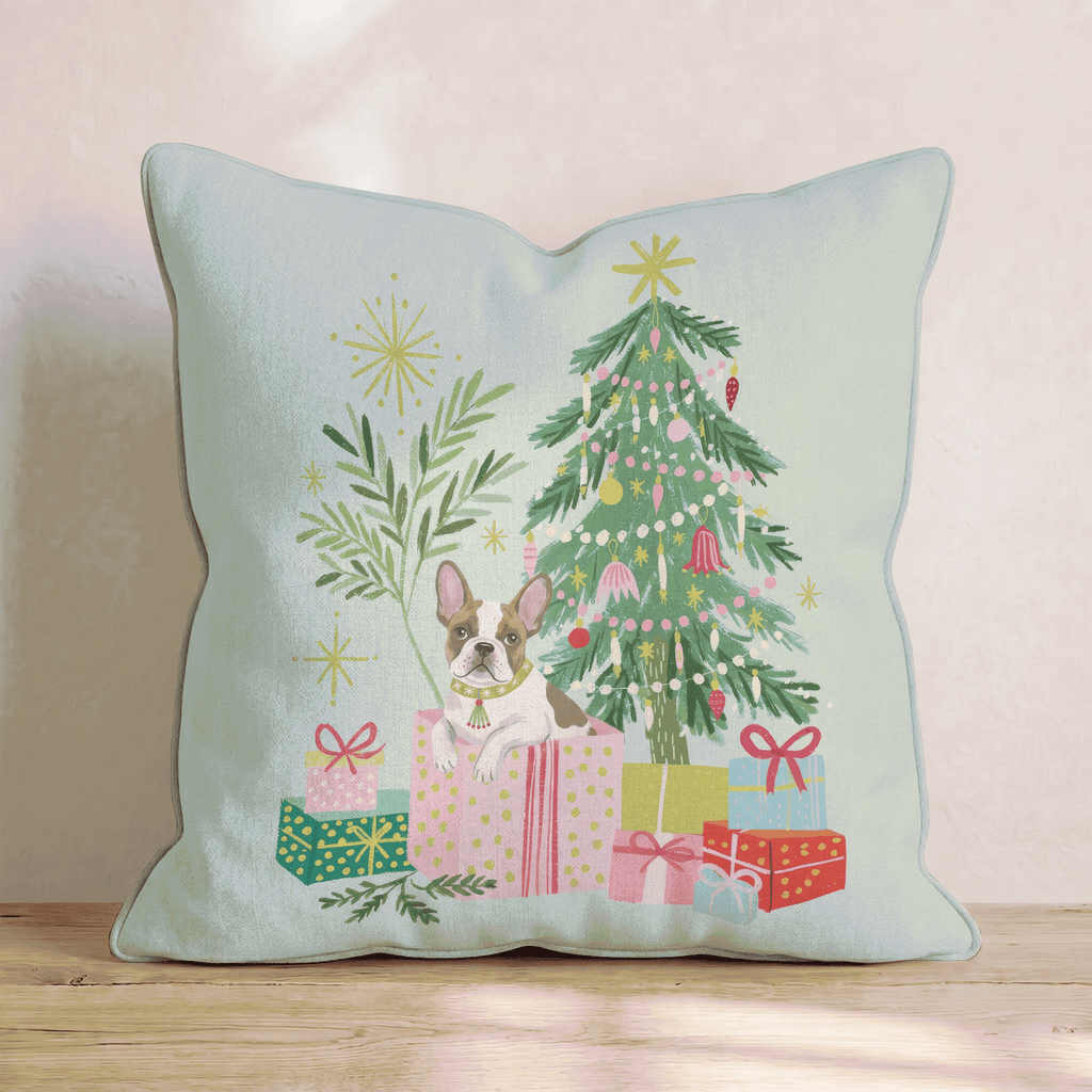 French Bulldog Gift Surprise Throw Pillow - Hillcroft Home
