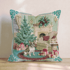 French Bulldog Holly Parlor Throw Pillow - Hillcroft Home