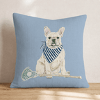 French Bulldog Lacrosse Throw Pillow - Hillcroft Home