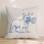 French Bulldog Pickleball Throw Pillow - Hillcroft Home