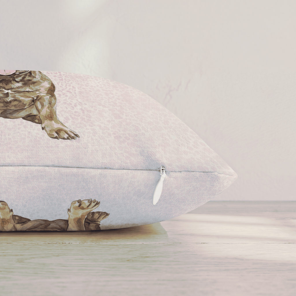 French Bulldog Play Date Throw Pillow throw pillow - Hillcroft Home