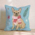 French Bulldog Scarf Throw Pillow - Hillcroft Home