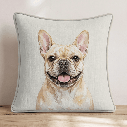 French Bulldog School Photo Throw Pillow - Hillcroft Home