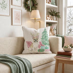 French Bulldog Sleigh Ride Throw Pillow throw pillow - Hillcroft Home