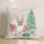 French Bulldog Sleigh Ride Throw Pillow - Hillcroft Home