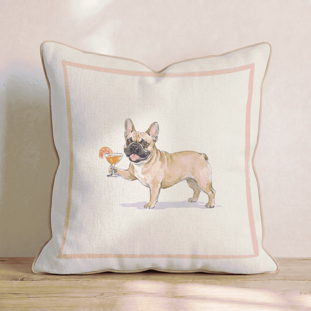 French Bulldog Spritz Throw Pillow - Hillcroft Home