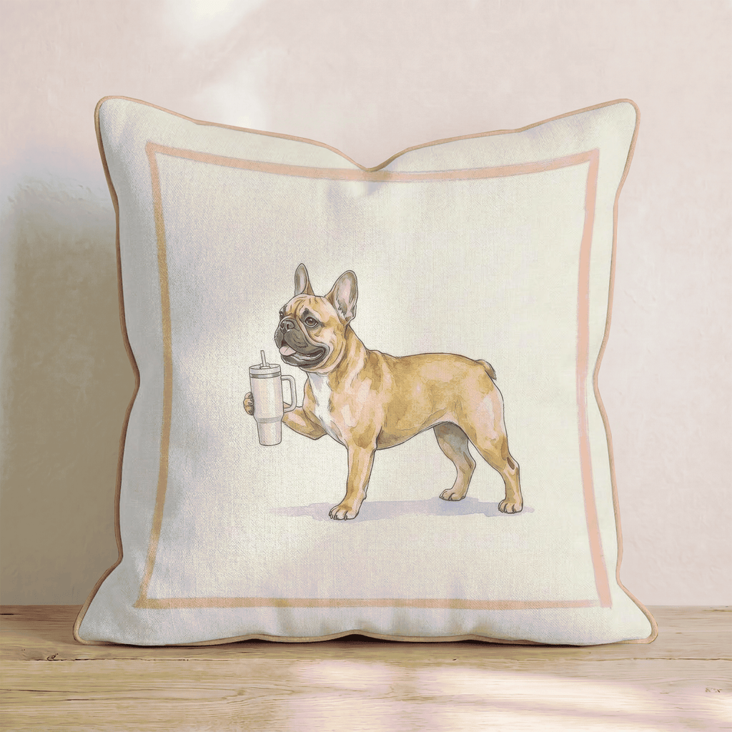 French Bulldog Tumbler Throw Pillow - Hillcroft Home