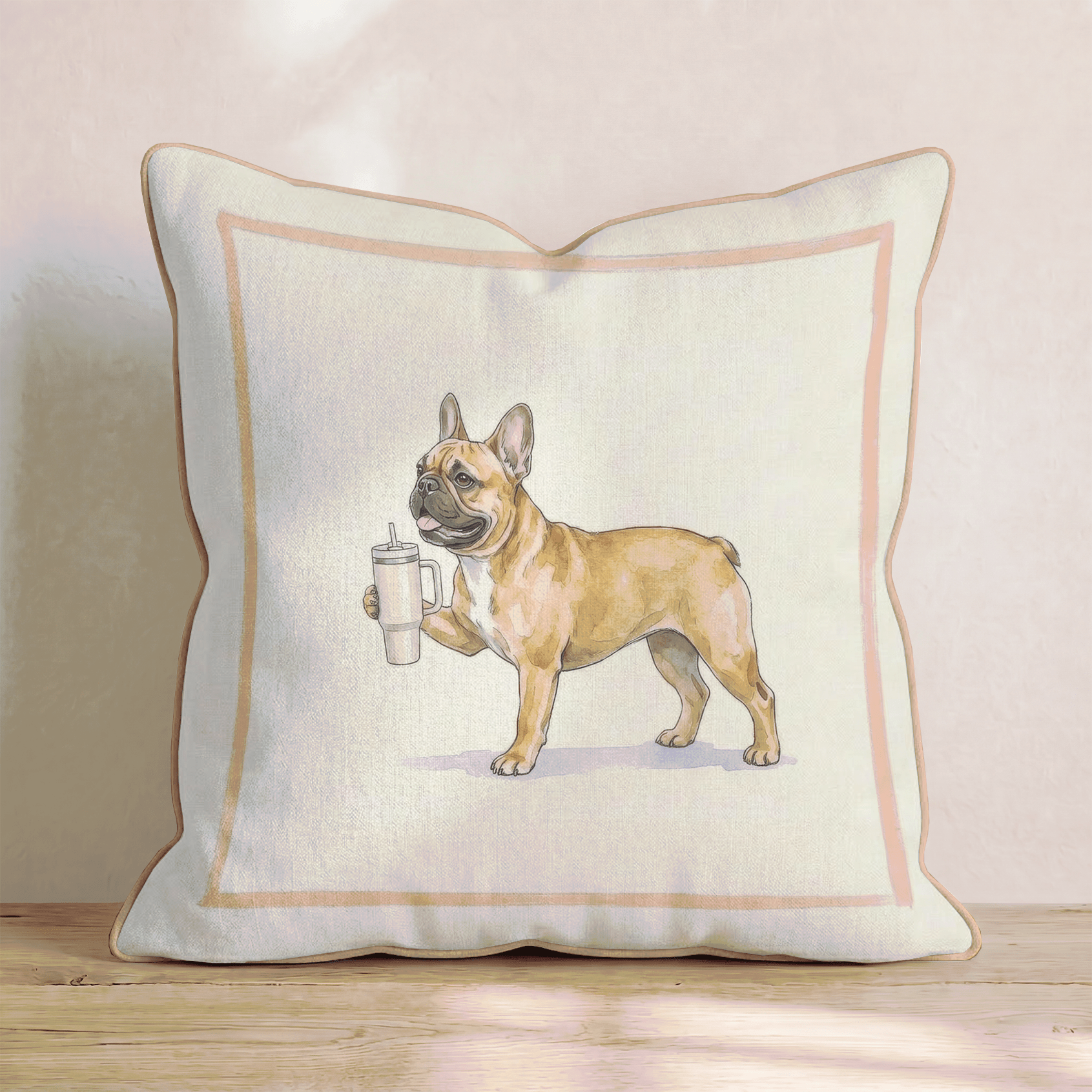 French Bulldog Tumbler Throw Pillow - Hillcroft Home