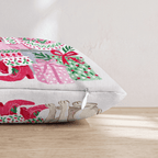 French Bulldog with Santa Throw Pillow - Hillcroft Home