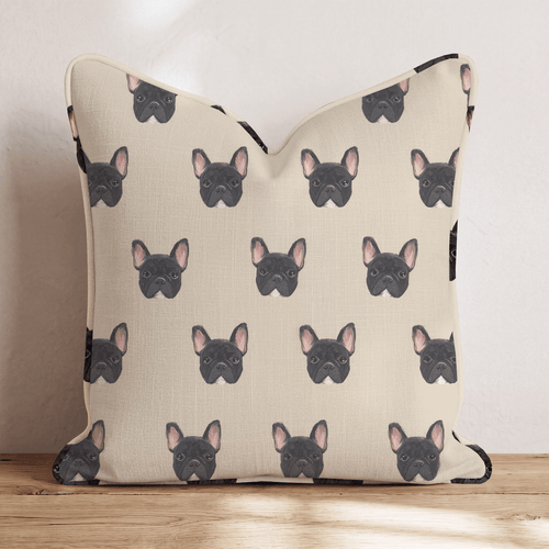 Frenchie Lounge Throw Pillow - Hillcroft Home