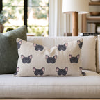 Frenchie Lounge Throw Pillow throw pillow - Hillcroft Home