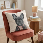 Frenchie Portrait Throw Pillow - Hillcroft Home