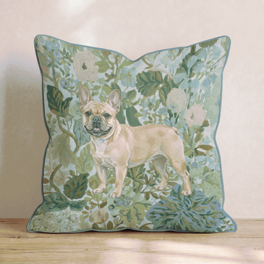 Frenchie Power Throw Pillow - Hillcroft Home