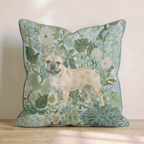 Frenchie Power Throw Pillow - Hillcroft Home