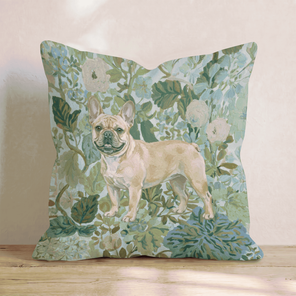 Frenchie Power Throw Pillow - Hillcroft Home