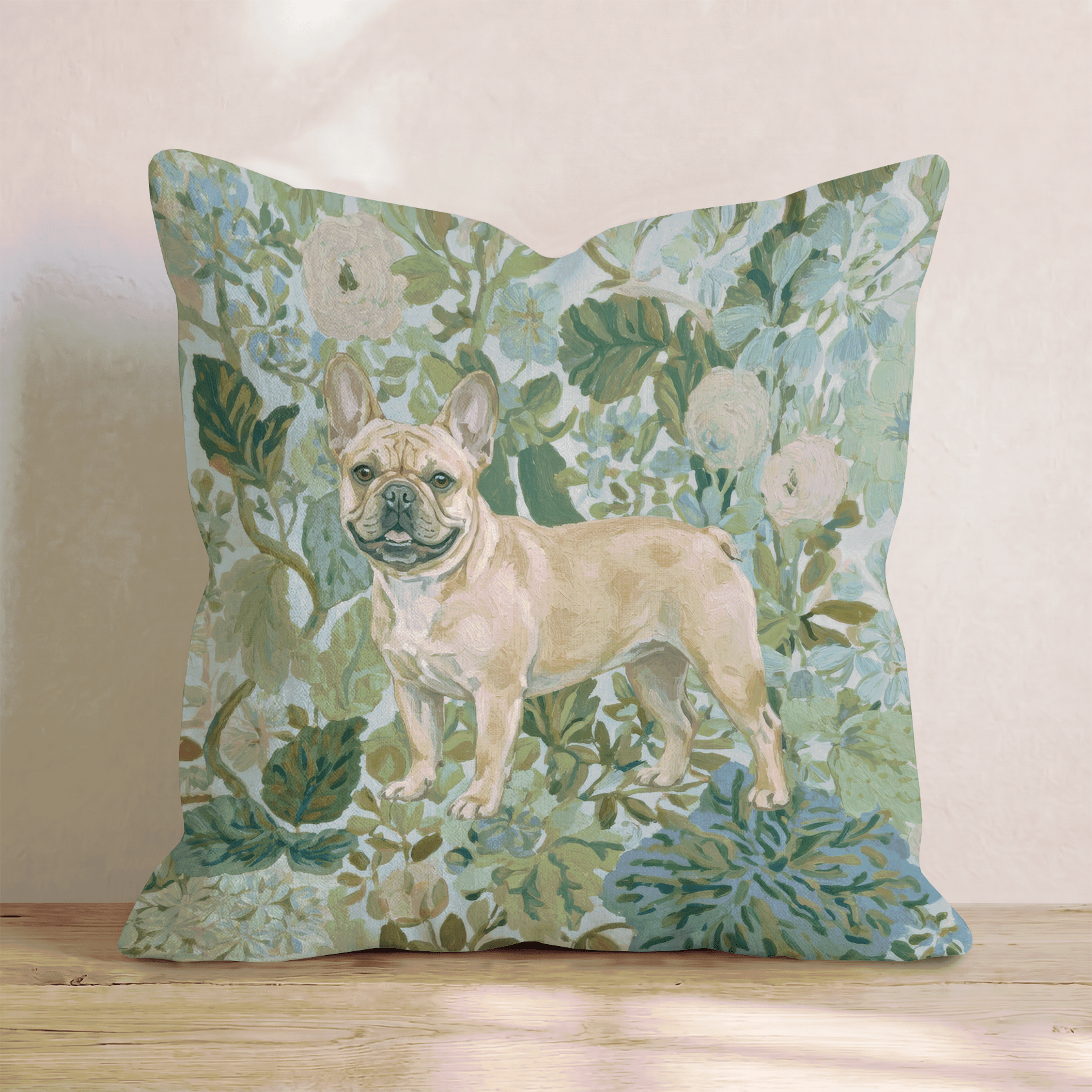 Frenchie Power Throw Pillow - Hillcroft Home