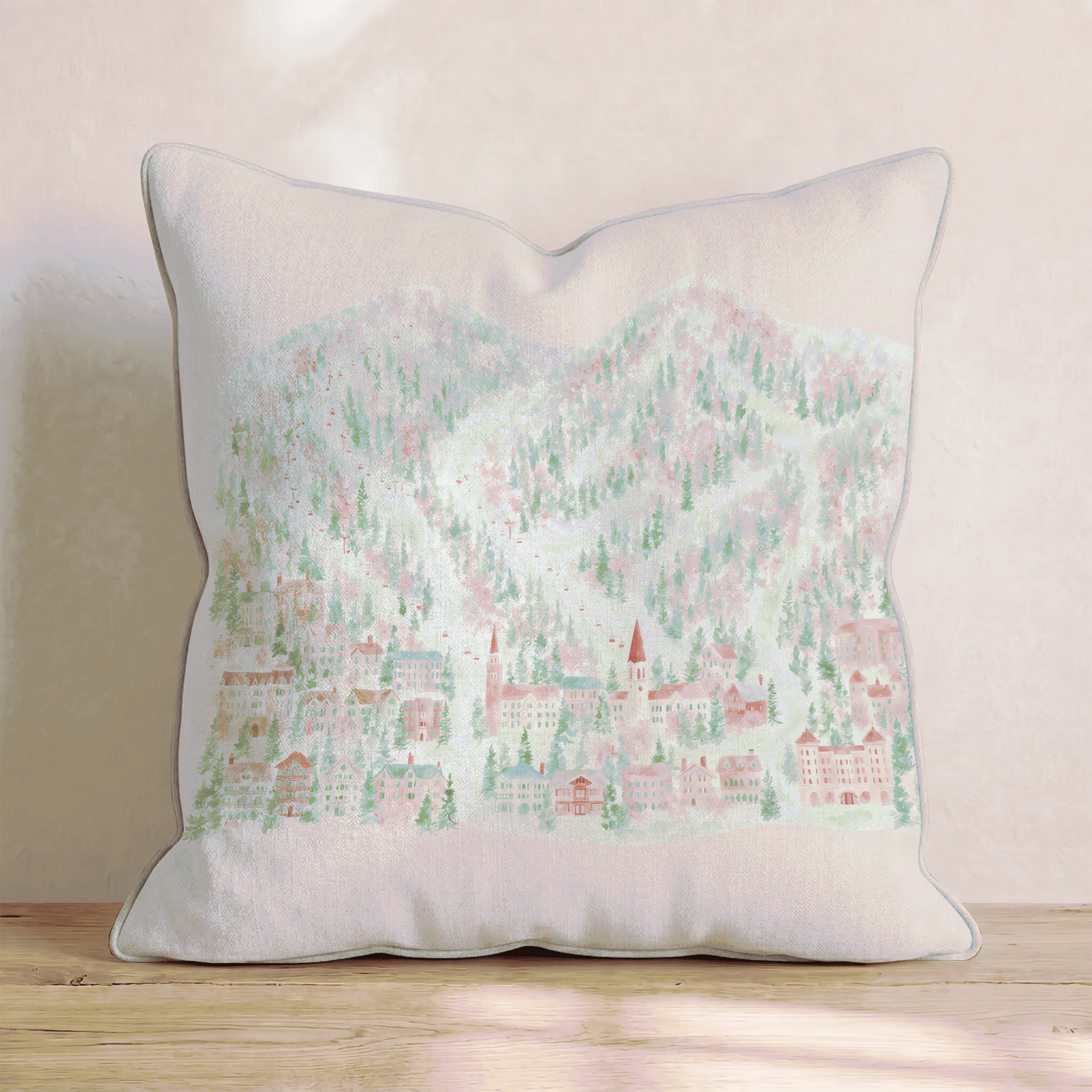Fresh Off the Slopes Throw Pillow - Hillcroft Home