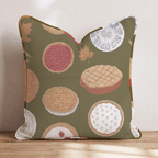 Fresh Pie & China Throw Pillow - Hillcroft Home