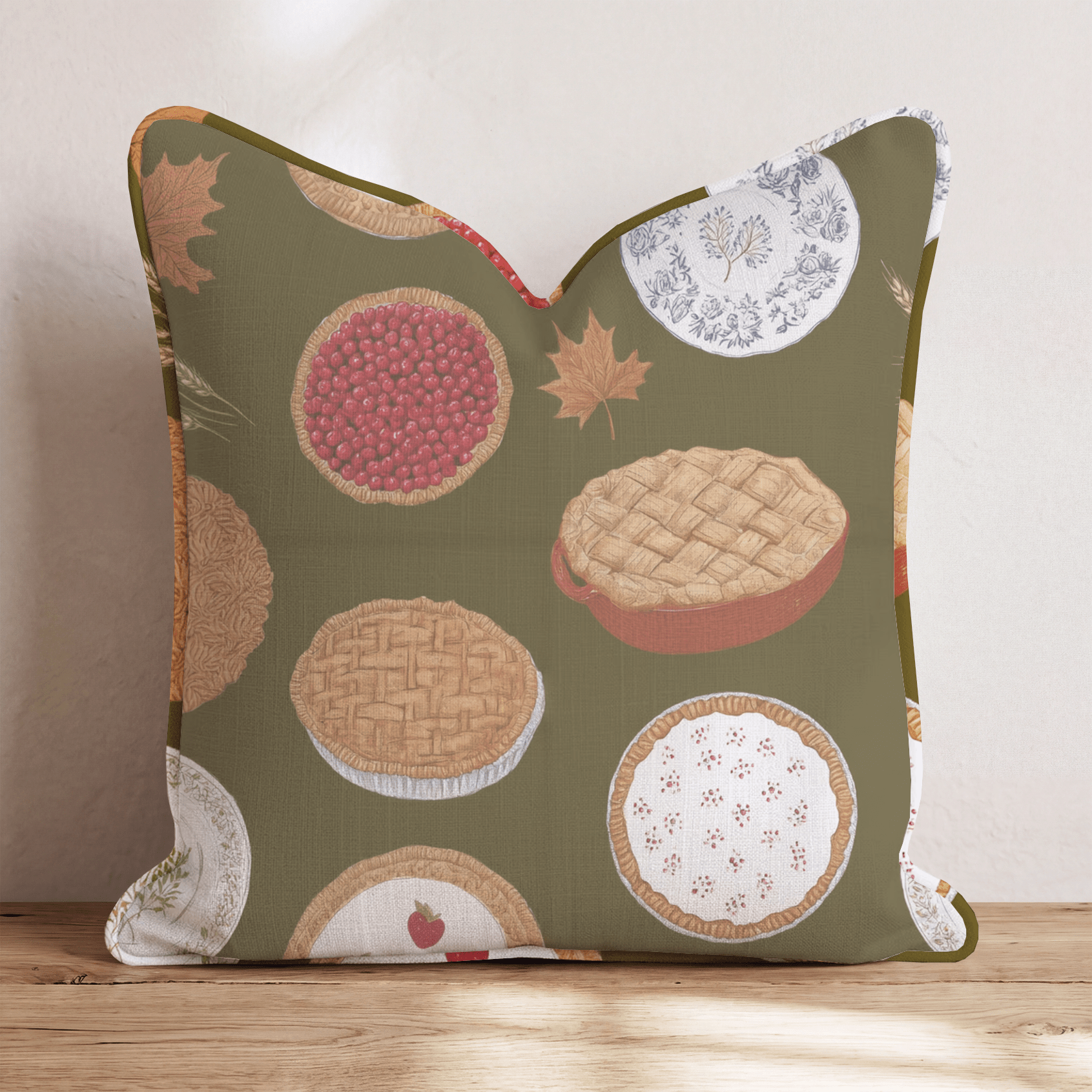 Fresh Pie & China Throw Pillow - Hillcroft Home