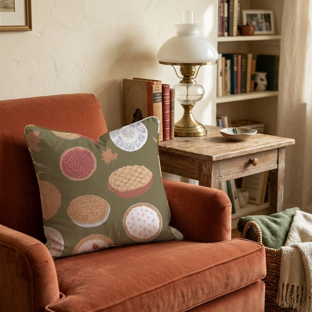 Fresh Pie & China Throw Pillow - Hillcroft Home
