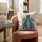 Friendly Blue Dragon Throw Pillow - Hillcroft Home